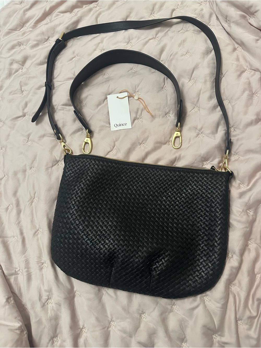 Quince Sloane Handwoven Mini Shoulder Bag - Picture 7 of 8